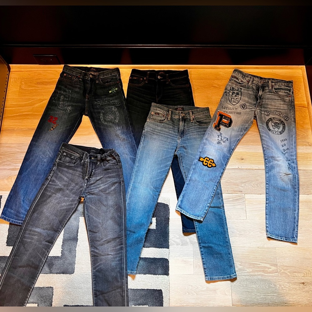 Boys Polo Size 12 Jeans Bundle – 5 Pairs